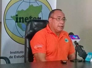 Marcio Guitiérrez del Instituto Nicaragüense de Estudios Territoriales