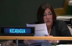 La embajadora de Nicaragua ante la ONU, María Rubiales