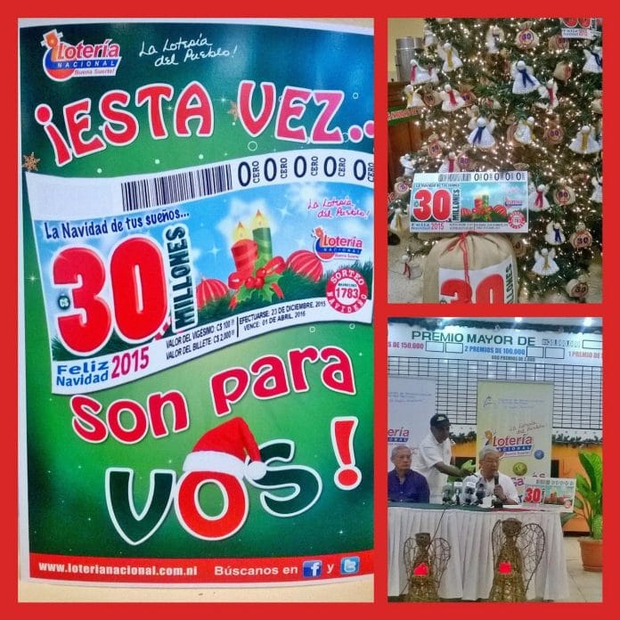 Lotería Nacional anuncia Fiesta Navideña de 30 millones de córdobas