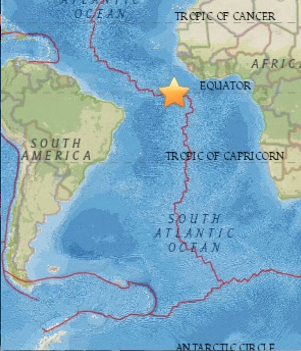 Terremoto de 7,1 en el Atlántico