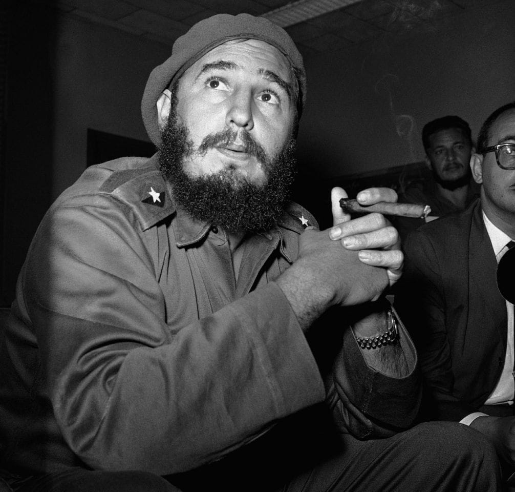 El entonces primer ministro Fidel Castro en una conferencia de prensa el 14 de junio de 1961 en La Habana.