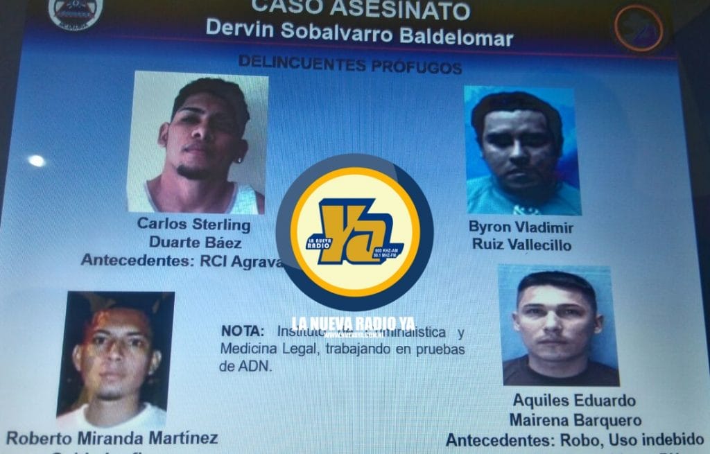 Involucrados en el asesinato del comerciante Dervin Sobalvarro