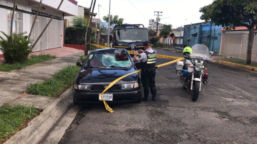 El vehículo homicida foto cortesía de Alonso Tenorio