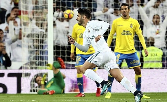 Real Madrid golea 3-0 a Las Palmas con tantos de Casemiro, Asensio e Isco