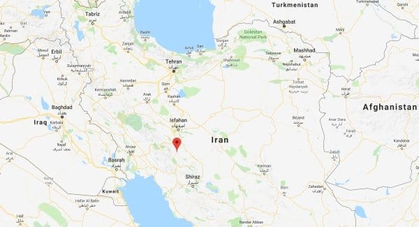 Lugar donde ocurrió el accidente aéreo en Irán
