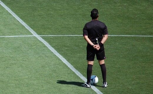 Un árbitro de fútbol, imagen de referencia