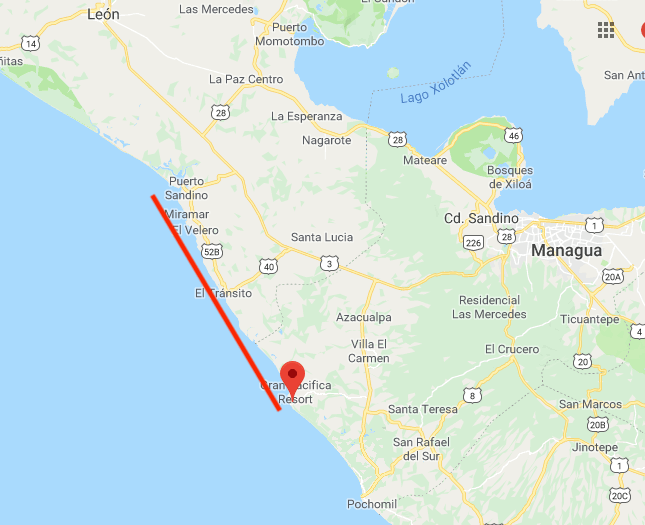 La Marea Roja fue detecta desde Puerto Sandino hasta Playa San Diego