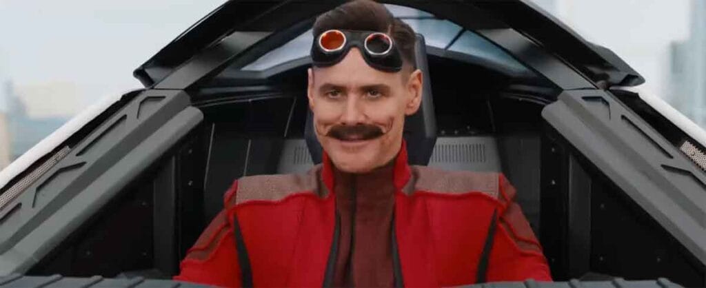 Jim Carrey es el villano Dr. Eggbot y tiene su famoso bigote