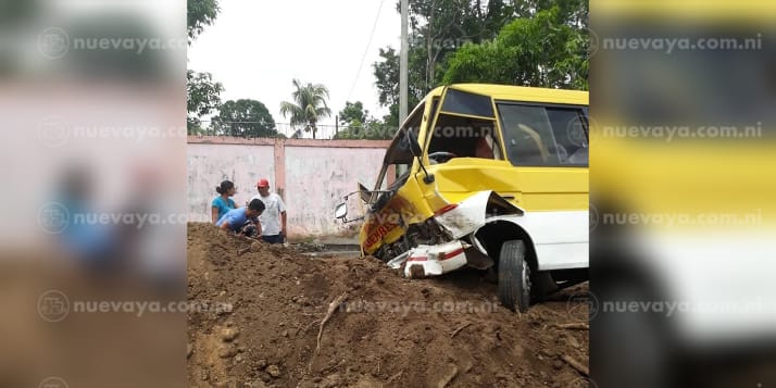 8 lesionados dejó este accidente en Nandaime