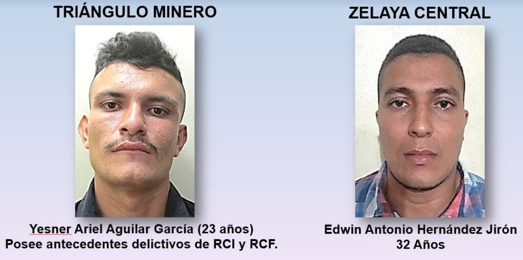 Arrestados Yesner Aguilar y Edwin Hernández