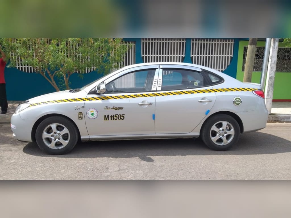 Delincuente robaron el taxi placas M 11-585