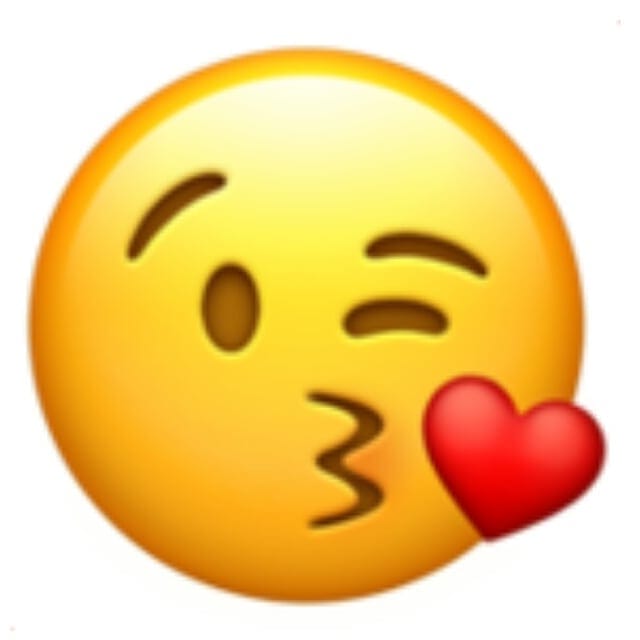 Rostro con un beso emoji