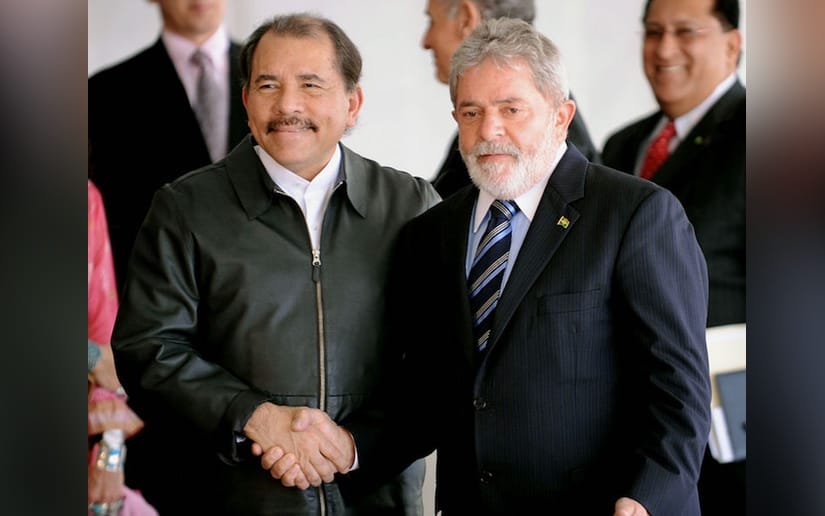 El Presidente Daniel Ortega junto al líder brasileño Lula Da Silva