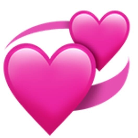 Dos corazones emoji