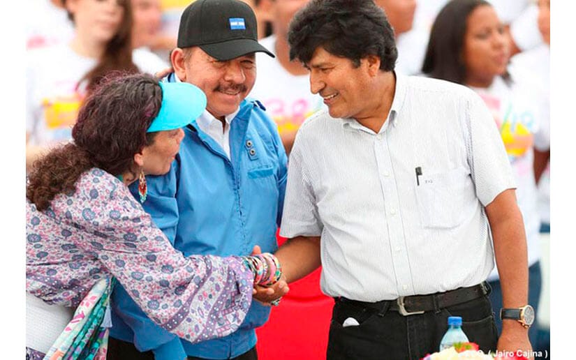 Presidente Daniel y Evo Morales