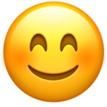 Rostro y ojos sonrientes emoji