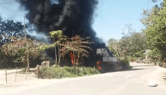 Incendio en negocio de combustibles en Jinotega