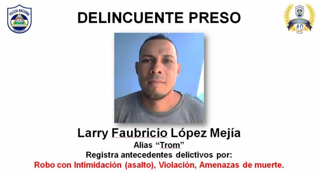 Larry Faubricio López Mejía alias “Trom”