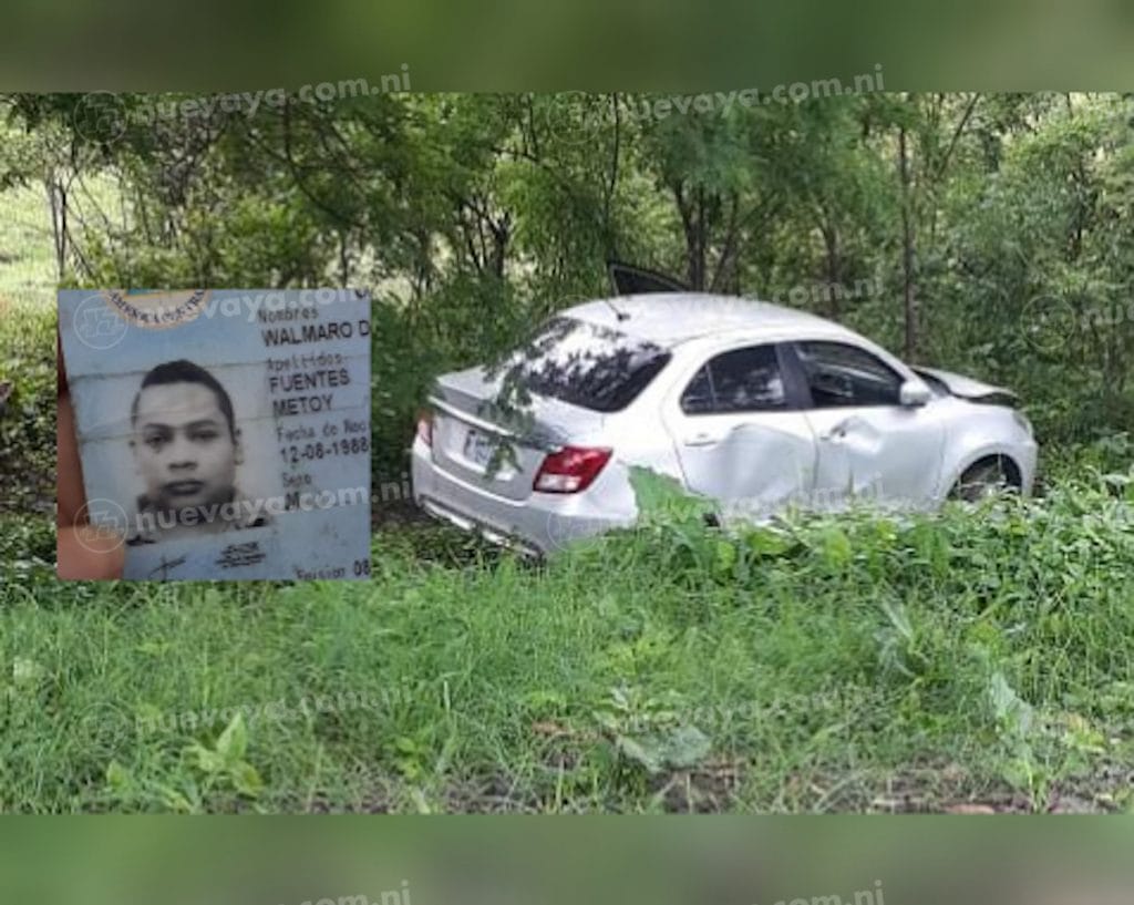 Wálmaro de Jesús Fuentes Metoy sobrevivió a este accidente de tránsito en Jinotega