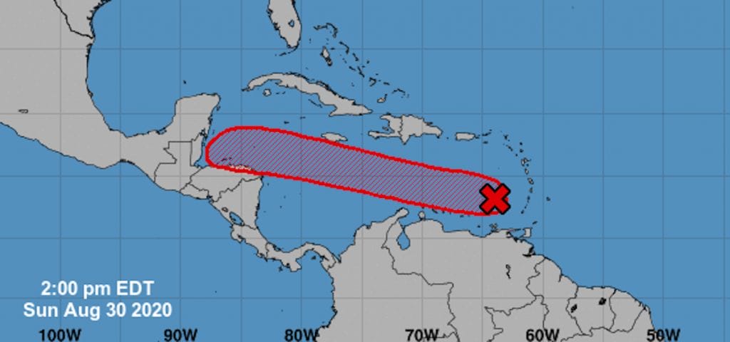 Pronóstico a 5 días del Centro Nacional de Huracanes de Estados Unidos