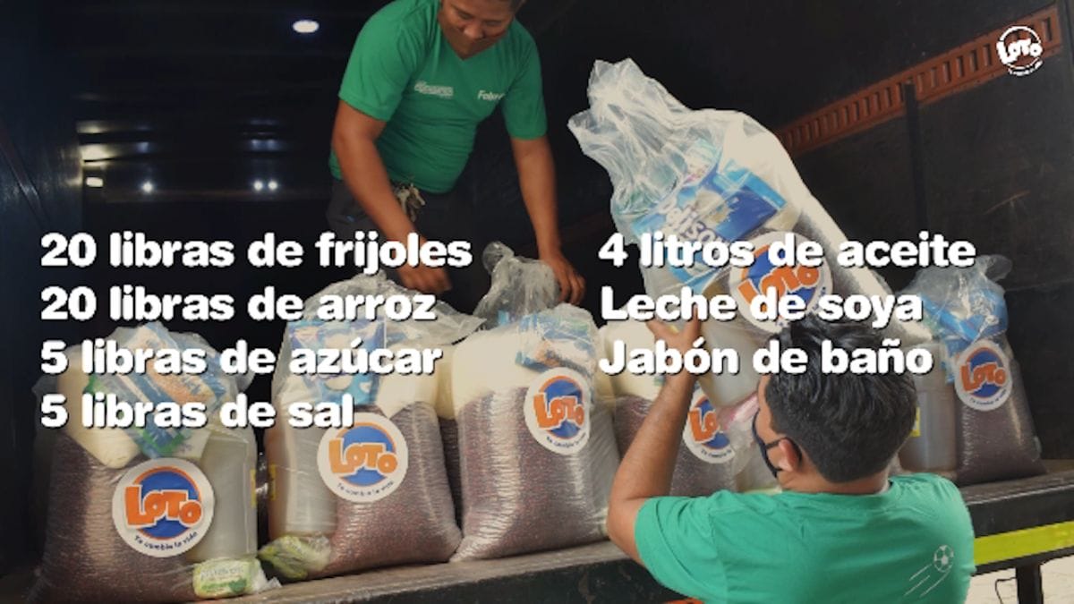 Loto Nicaragua entregó 300 paquetes alimenticios en El Tortuguero