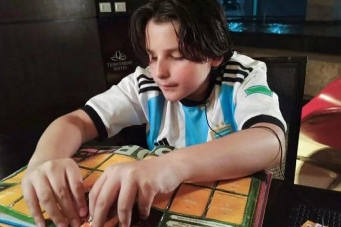 El niño venezolano Sebastián Filoramo, de 12 años