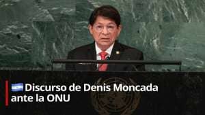 El canciller de Nicaragua, Denis Moncada, interviene en la 78 Asamblea General de la ONU