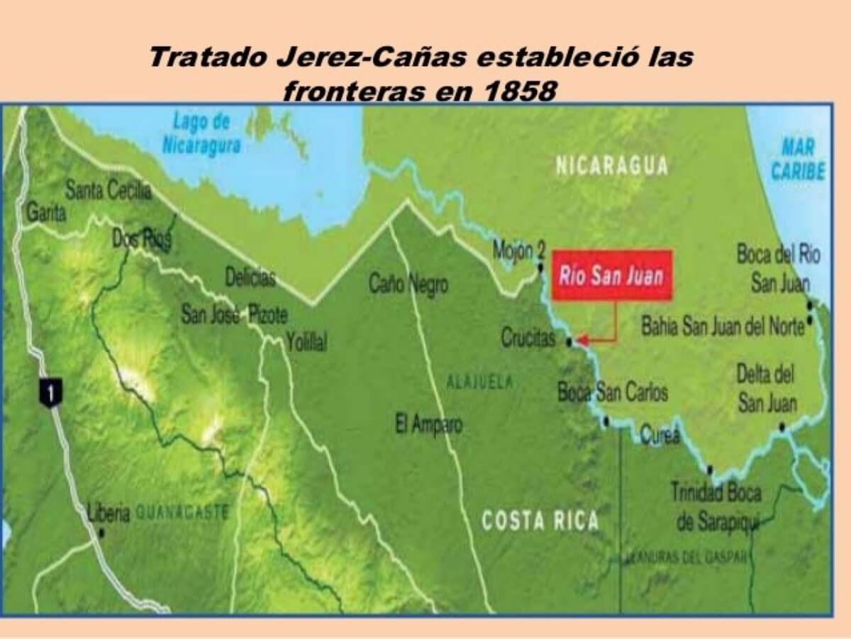 El Tratado Jerez-Cañas estableció las fronteras entre Nicaragua y Costa Rica en 1858