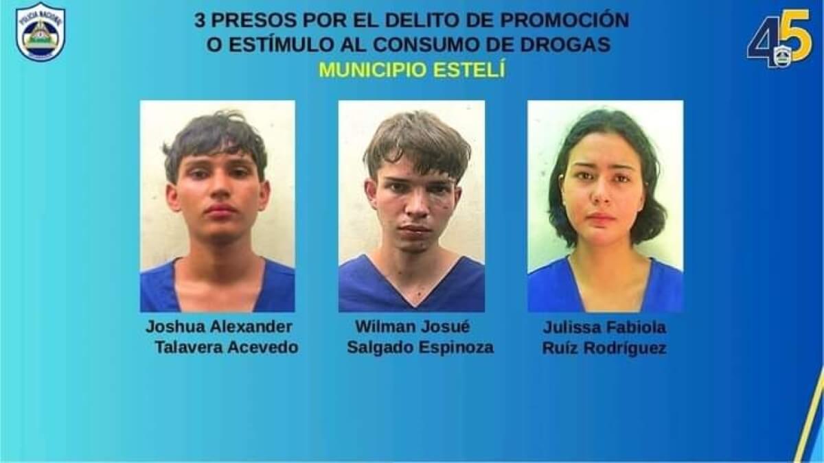 Julissa Fabiola Ruiz Rodríguez, Wilmar Josué Delgado Espinoza y Joshua Alexander Talavera Acevedo